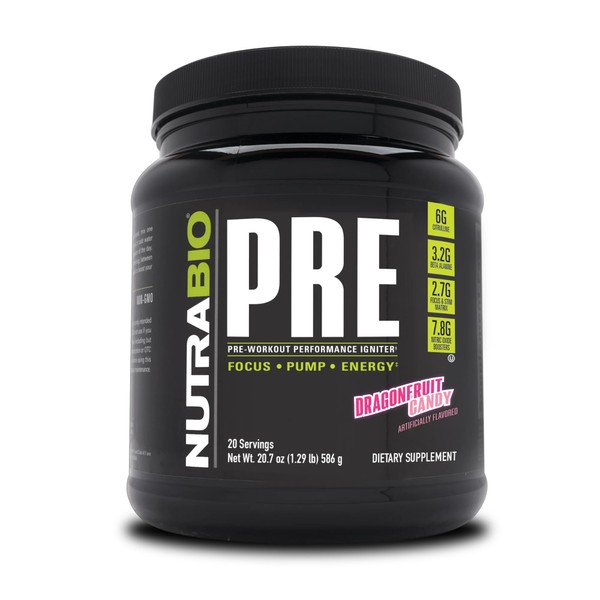 NutraBio NutraBio PRE Workout Powder - Old Formula- Sustained Energy,