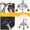 Yaheetech Rolling Stool Adjustable Spa Chair with Wheels Small Round