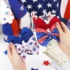 YanJie 4th of July Baby Girl Bows Blue American Patriotic