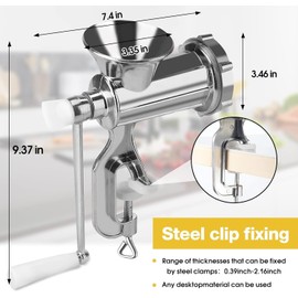 Meat Grinder Manual Mincer - Manual Meat Grinder Sausage Maker Table Mount Pork Mincer Sausage Stuffer Funnel Make Homemade Burger Patties Hand Operated Kitchen ToolG3-CBB