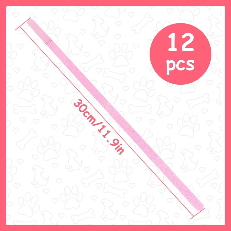 12 Colors Puppy Collars for Litter, Double-Sided Soft Adjustable Identification