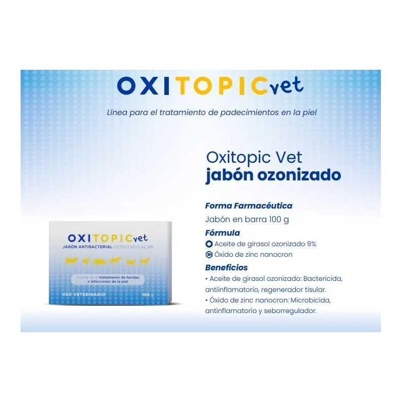 Oxitopic Vet | Jabón Antibacterial Ozonizado | 100 G