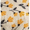 DaDa Bedding Fresh Botanical Bedspread Quilt - Yellow Fleur Floral