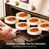 6PCS Ceramic Ramekins, 4.5 x 1.4 inch Creme Brulee Ramekins,