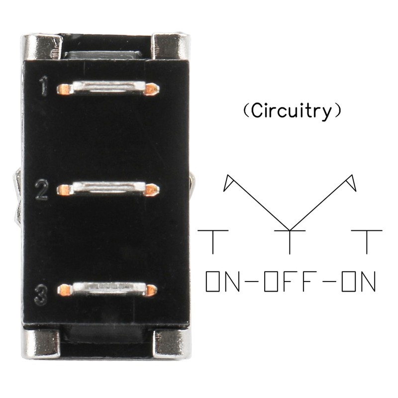 Heschen Toggle Switch, KN3D-103, On/Off/On (On/Off/On) Switch, 25A 12V, 3-Pin