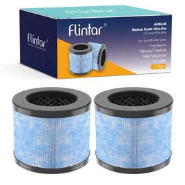 Flintar True HEPA Filter Replacement, Compatible with Miko Ibuki C102, MA-04GB Air Purifier and Okaysou AirMic 4S Air Purifier, H13 Grade True HEPA and Activated Carbon Filter Set (2-Pack)