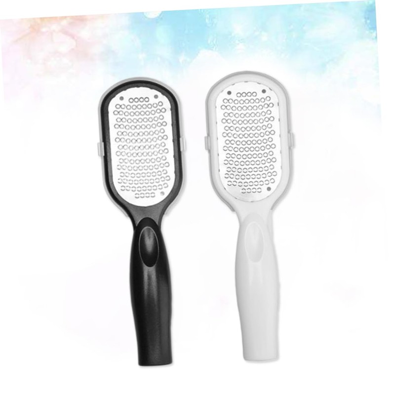 Healeved 2pcs Stainless Steel Double-sided Foot Rasp Callus Remover for