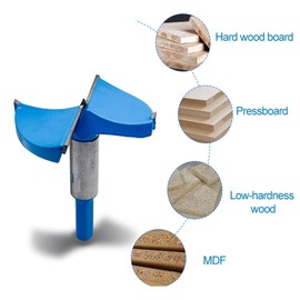 Forstner Drill Bits BE-TOOL Woodworking Hole Saw Cutter 80mm Dia Hinge Boring Drilling Bit Hole Saw Cutter for Wood Plastic Plywood 15mm-80mm （Pack of 1）