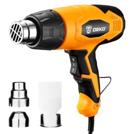 Heat Gun Hot Air Gun: DEKOPRO Fast Heating Heavy Duty 1700W Hot Air Gun Kit 662℉/1112℉ (350℃/600℃) with 3 Nozzles, Temperature Control Heat Guns for Grafting, Shrink Wrap, Vinyl Wrap