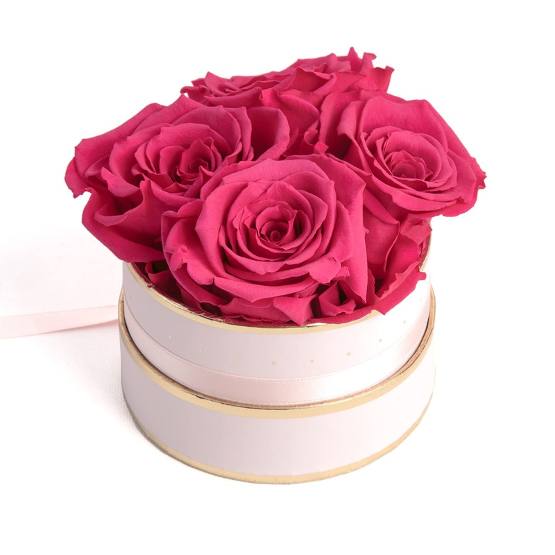 Rosmarie Schulz Heidelberg Rose Box, White Round Infinity Rose, Flower
