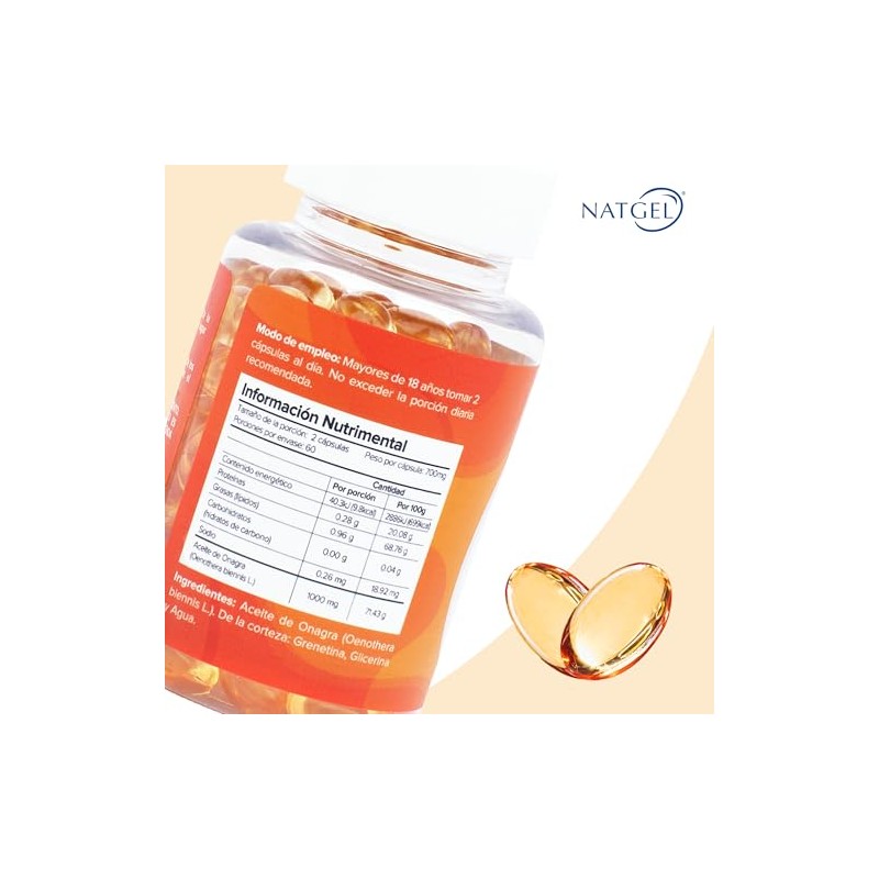 Aceite de Onagra Puro, 120 Softgels