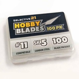 #11 Hobby Blades - Precision Cut SK5 Carbon Steel for Art and Craft - 100 Pack