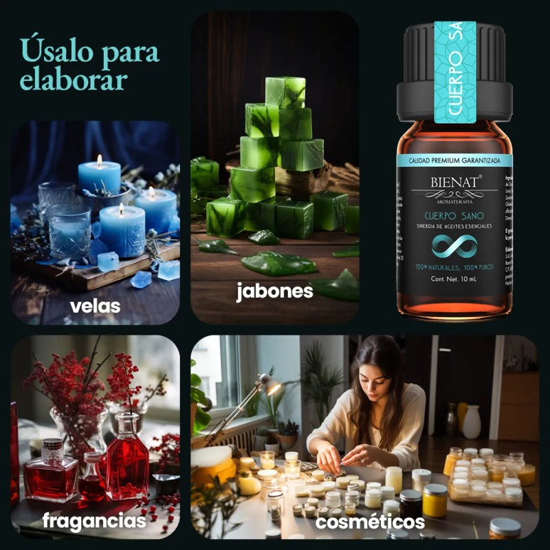 Mezcla De Aceites Esenciales Cuerpo Sano 10ml