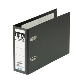 Elba Rado Plastic Folder A5 Landscape 7.5 cm Wide Black