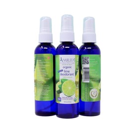 Amrita Aromatherapy Organic Lime Deodorant Spray, Paraben-Free Body Odor Eliminator, Essential Oil Blend, 4 oz.