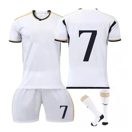 Soccer T-Shirt, 3-Piece Youth Soccer Sportswear Set, Amateur Gift T-Shirt (CA/US, Numeric, 24, Regular, White)