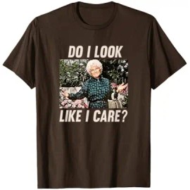 The Golden Girls-Sophia Do I Look Like I Care? Cute Sleeveless T-ShirtColor: Women-brown, Size: M