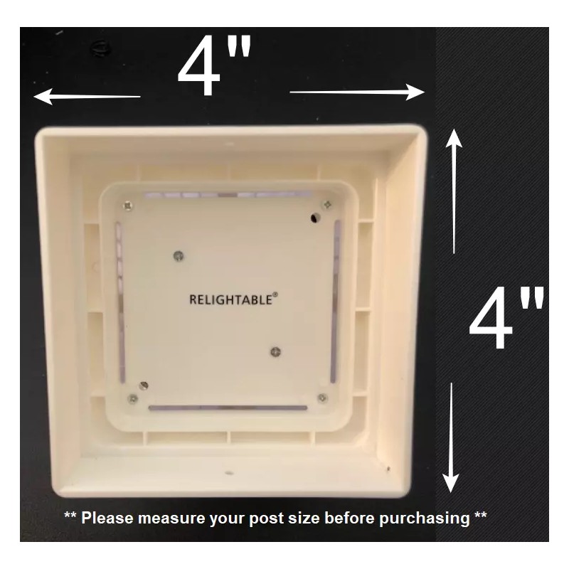 Relightable 6-Pack Copper Color Square Solar Light Post Cap 4x4