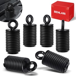 Benlari 1.44in UTV Tie Down Anchors Lock and Ride Iron Ruber ATV Fit for Polaris Ranger General Fit for 1-7/16" 2013-2025 Black