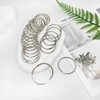 Shower Curtain Hook Rings, 24-Pack Rust-Resistant Metal Shower Curtain Rings