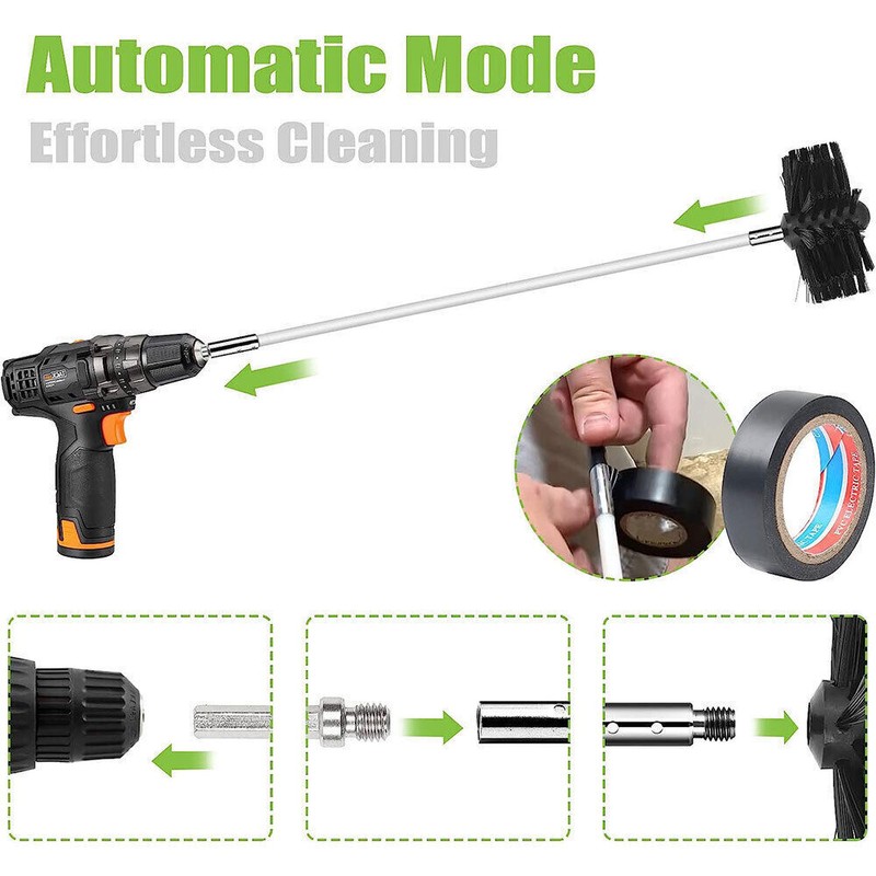 Unbranded Chimney Sweep Set Flue sweeping Brush & Rod Kit