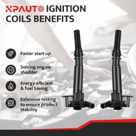 NPAUTO Ignition Coil Pack Compatible with 6.2 6.2L V8 Ford F250 F150 F350 Super Duty, Lobo 2010 2011 2012 2013 2014 2015 2016 2017, UF631 UF639 C1800 C1801, Set of 8, Left Driver & Right Passenger