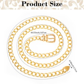 ElevateTech Chain Belt for Women Metal, Waist Chain Belt Women Ladies Adjustable Body Waist Link Belts for Dresses, Jeans, and More - Elegant Gold Belts for WomenFashion