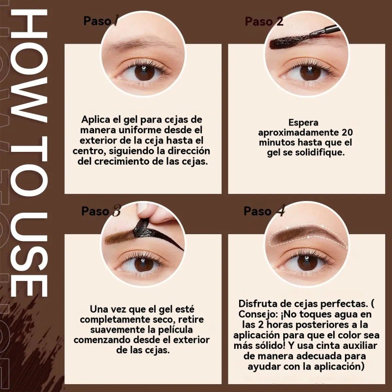 Gel Tinte Para Cejas Profesional - Resistente Al Agua 24h