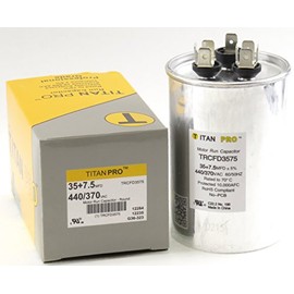 Titan TRCFD3575 Dual Rated Motor Run Capacitor Round MFD 35/7.5 Volts 440/370