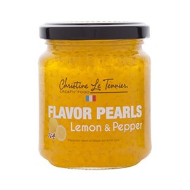 Christine Le Tennier Lemon & Pepper Flavor Pearls, 7oz Jar