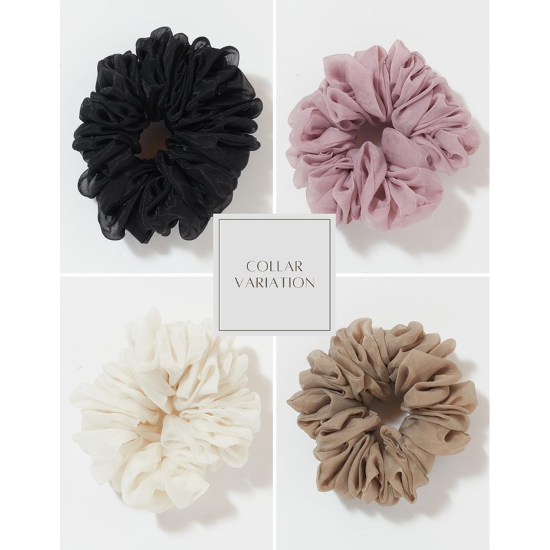 monscliff Scrunchie Hair Elastic, Non-Marking Hair Accessory, Adult, Stylish, Black