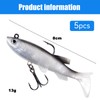 5 Pcs Sea Fishing Tackle - Bionic Fish Hooks &