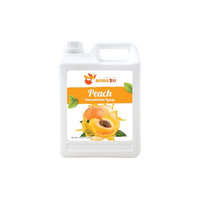 BOBA2U CONCENTRATED SYRUP 5.5 LBS (Peach)