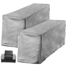 STOBAZA Leather Fabric Sofa Arm Covers Elastic Couch Armrest Protectors Fit Easy to Clean Minimalist Design Suitable for Home Office