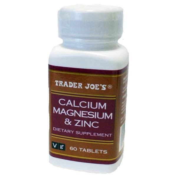 Trader Joe's Calcium Magnesium & Zinc, 60 Tablets