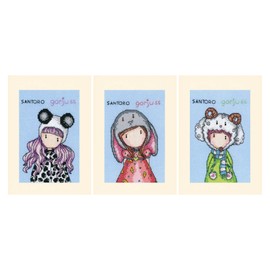 Vervaco Gorjuss Greeting Card Set of 3, Light Blue, 4.1" x 6" (10.5cm x 15cm) - 3 Piece Set