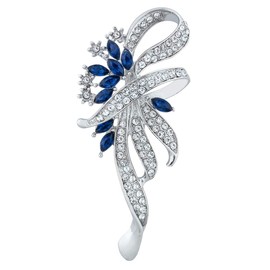 Mecool Schuf Crystal Fantasy Vintage Art Brooches for Women/Girls/Ladies, Blue Colour, Glass, Crystal