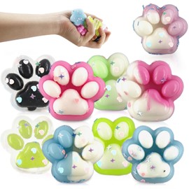 Pack of 9 Cat Paw Squishy, Squishy Paw, Cat Paws Squishy, Cute Soft Cat Paw Squeeze Toys, Squishy Cat Paw Squeeze Toy, Stress Relief Fidget Toys for Children and Adults