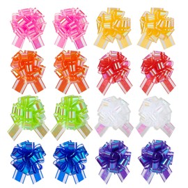 woric 16 Pull Bows, 6 Inch Large Gift Wrapping Bows, Mixed Colours
