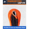 METOWARE Synthetic Winch Rope Kit, 1/4" x 50ft 10,000 LBS