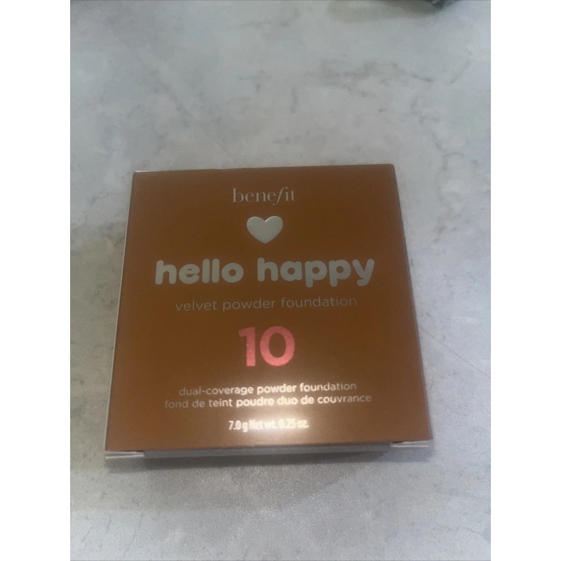 BENEFIT COSMETICS Hello Happy Velvet Powder Foundation Shade 10 Medium