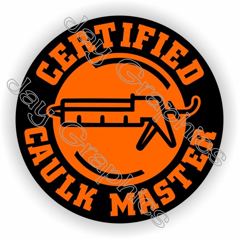 Unbranded/Generic 3x Certified Caulk Master Funny Hard Hat Helmet Stickers