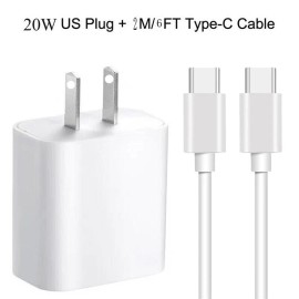 Unbranded For Inseego M1000 5G NR MiFi Hotspot 20W PD USB-C Fast Charger+Type-C Cable - 20W USB-C Adapter & 6ft USB-C Cable