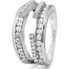 TwoBirch 1.01 Ct. Combination Cathedral and Classic Ring Guard in