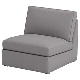 Cotton Replacement Sofa Cover Compatible with IKEA Kivik 1 Seater Sofa Chair, Or Kivik Armchair Slipcover (Lighter Gray)