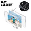 Newellsail Acrylic Photo Frame, Transparent Magnetic Photo Frame, Double-Sided, Frameless