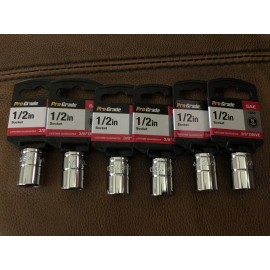Pro-Grade 13203 SAE 1/2" Socket 3/8" DRIVE 6 POINT (Qty of 6)