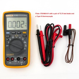 Fluke 15B/17B MAX Digital Multimeter Audible/Visual Alarm CATIII 600V AC/DC - Fluke 17B MAX-01