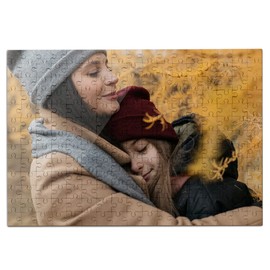 Wooden Photo Puzzle with Your Own Picture 355 x 250 mm 221 Pieces Optional with Gift Box