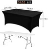 ontheway Stretch Spandex Table Cover for Rectangular Fitted Folding Tables,